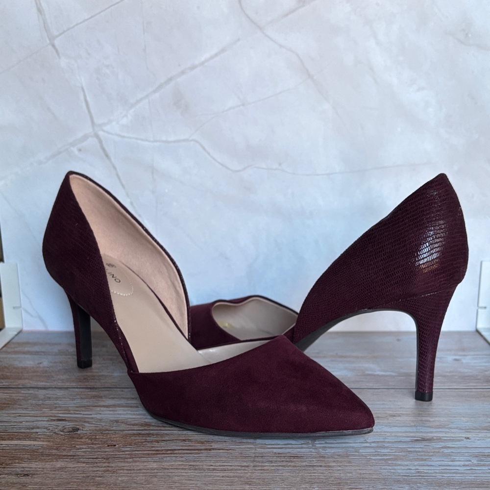 Burgundy Dual-textured Heels